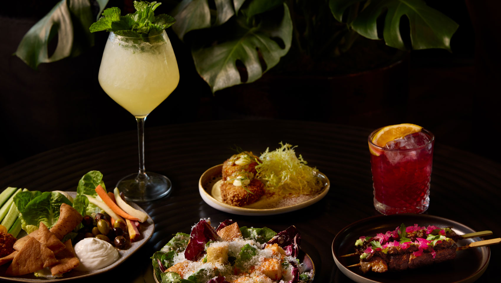 food and drink spread at no rose