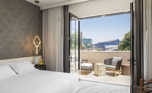 Junior Suite Bedroom with Terrace